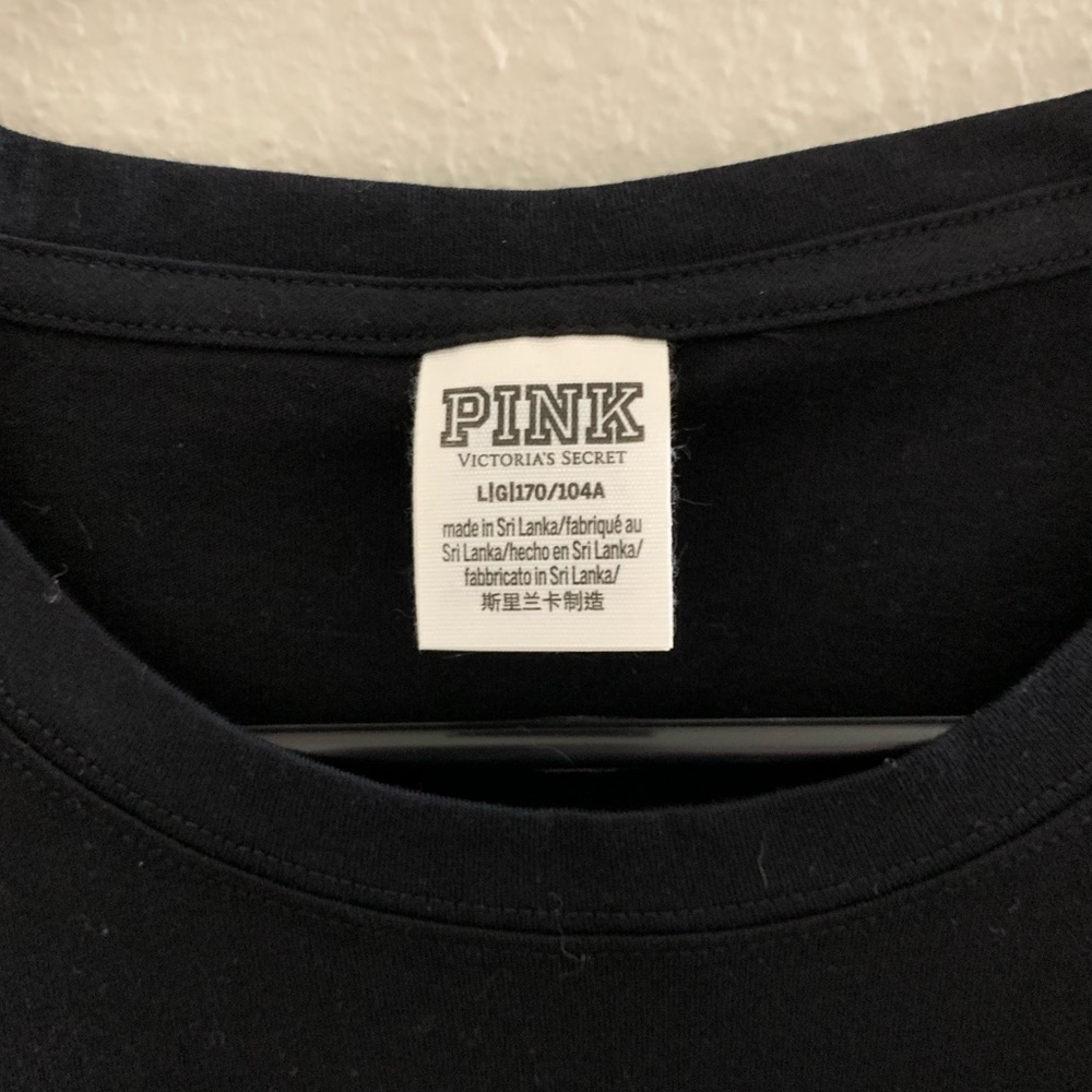 ❌SOLD❌ PINK by VS LS Bling Tee - Picture 4 of 5